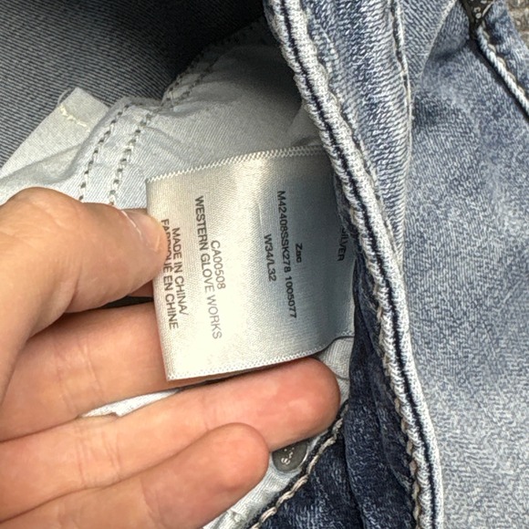 Silver Jeans Co Mens Jeans Western Glove Works Bootcut Blue Wash W34 L32 - Picture 3 of 6